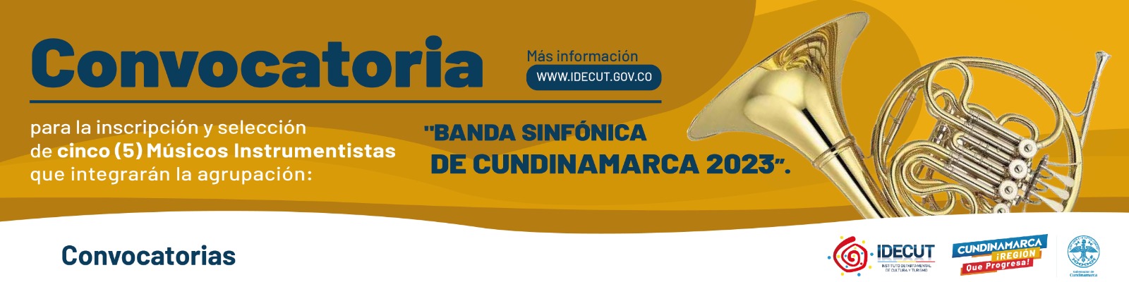 Convocatoria de la Banda Sinfónica de Cundinamarca
