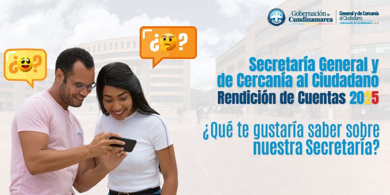 Cundinamarca invita a la ciudadanía a participar en encuesta para la Rendición de Cuentas 2025