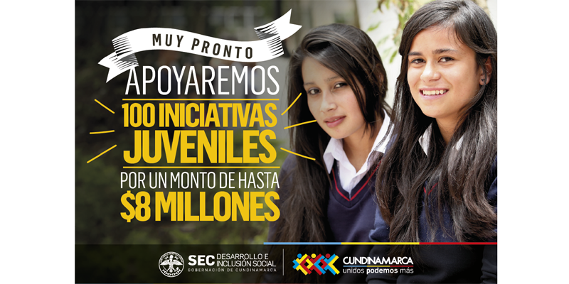 Cundinamarca abre convocatoria para Banco de Iniciativas juveniles