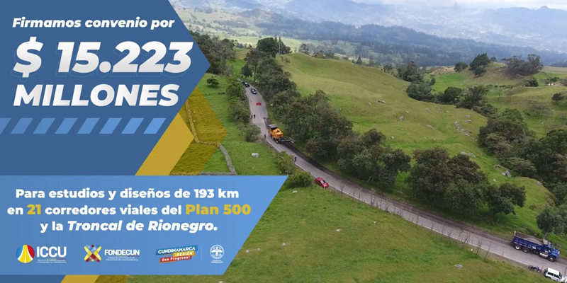 $15.223 millones serán invertidos en estudios y diseños de 21 vías en 10 provincias de Cundinamarca