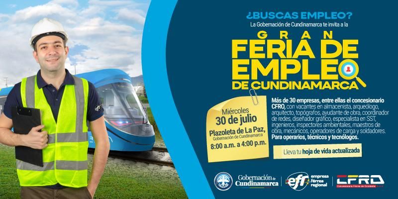 Cundinamarca invita a su Feria de Empleo con más de 30 empresas y múltiples vacantes


