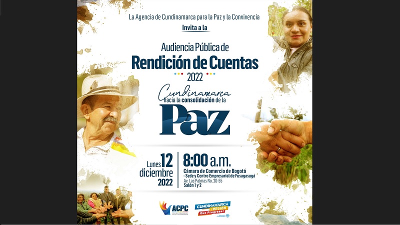Agencia de Cundinamarca para la Paz y la Convivencia rinde cuentas