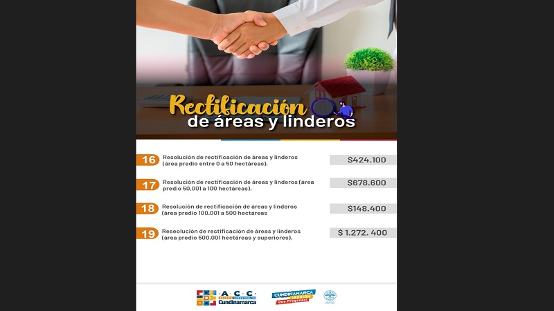 Actualización de productos y servicios catastrales en Cundinamarca 2023

