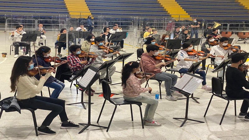 Iniciaron los ensayos presenciales de la Orquesta Prejuvenil Metropolitana Bogotá-Cundinamarca






