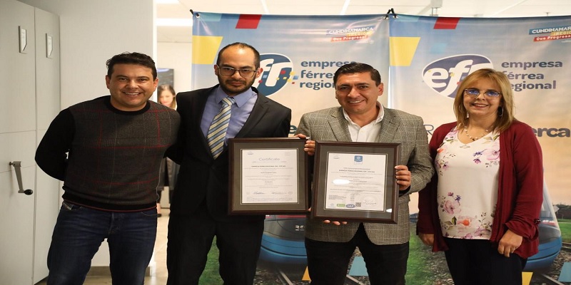 Empresa Férrea Regional recibe certificación de calidad de Icontec
