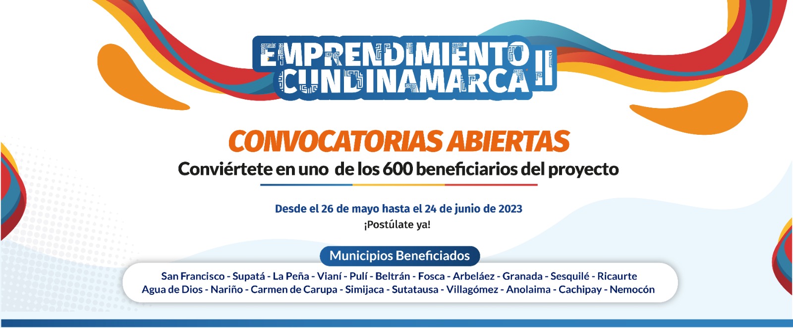 Banner: Convocatoria Emprendimiento Cundinamarca