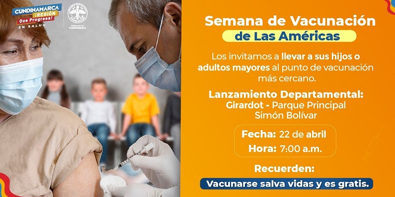 Cundinamarca se une a la Semana de Vacunación de las Américas