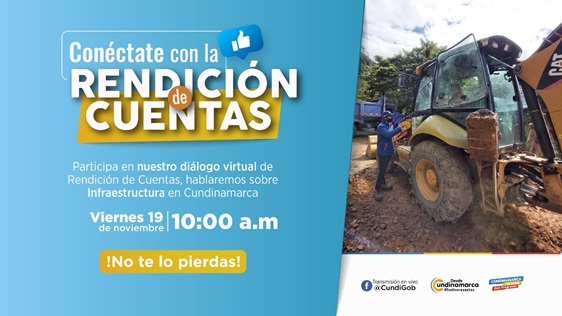 Diálogo virtual de Rendición de Cuentas sobre Infraestructura en Cundinamarca