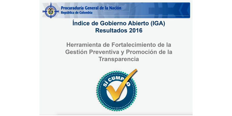 Cundinamarca, primero en Índice de Gobierno Abierto: PGN




















