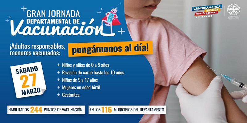 Este sábado Cundinamarca se pone al día con las vacunas