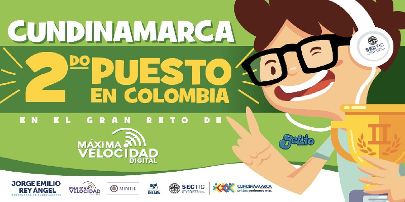 Gobernación de Cundinamarca segundo puesto en Colombia, concurso Máxima Velocidad Digital 2017