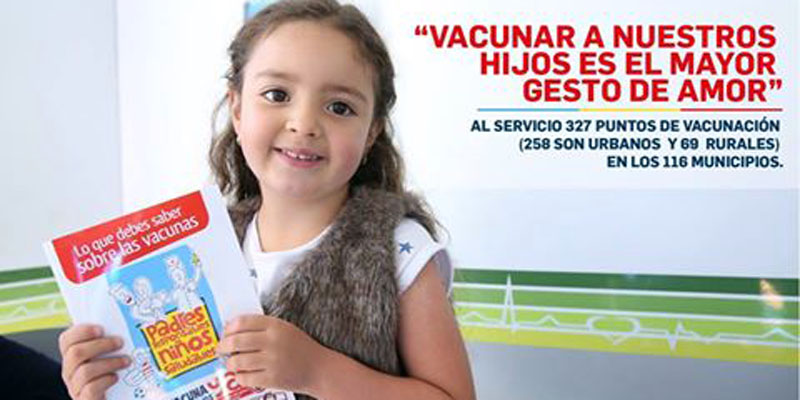 En Cundinamarca vacunar a nuestros hijos es el mayor gesto de amor