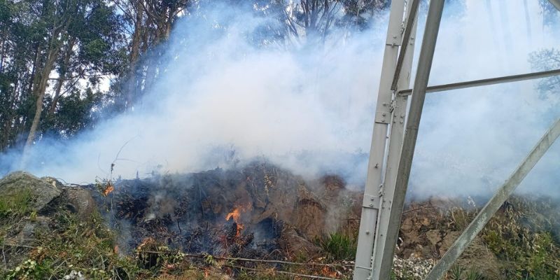 Avanza el control de incendios forestales en Tocancipá, Nilo y Ricaurte