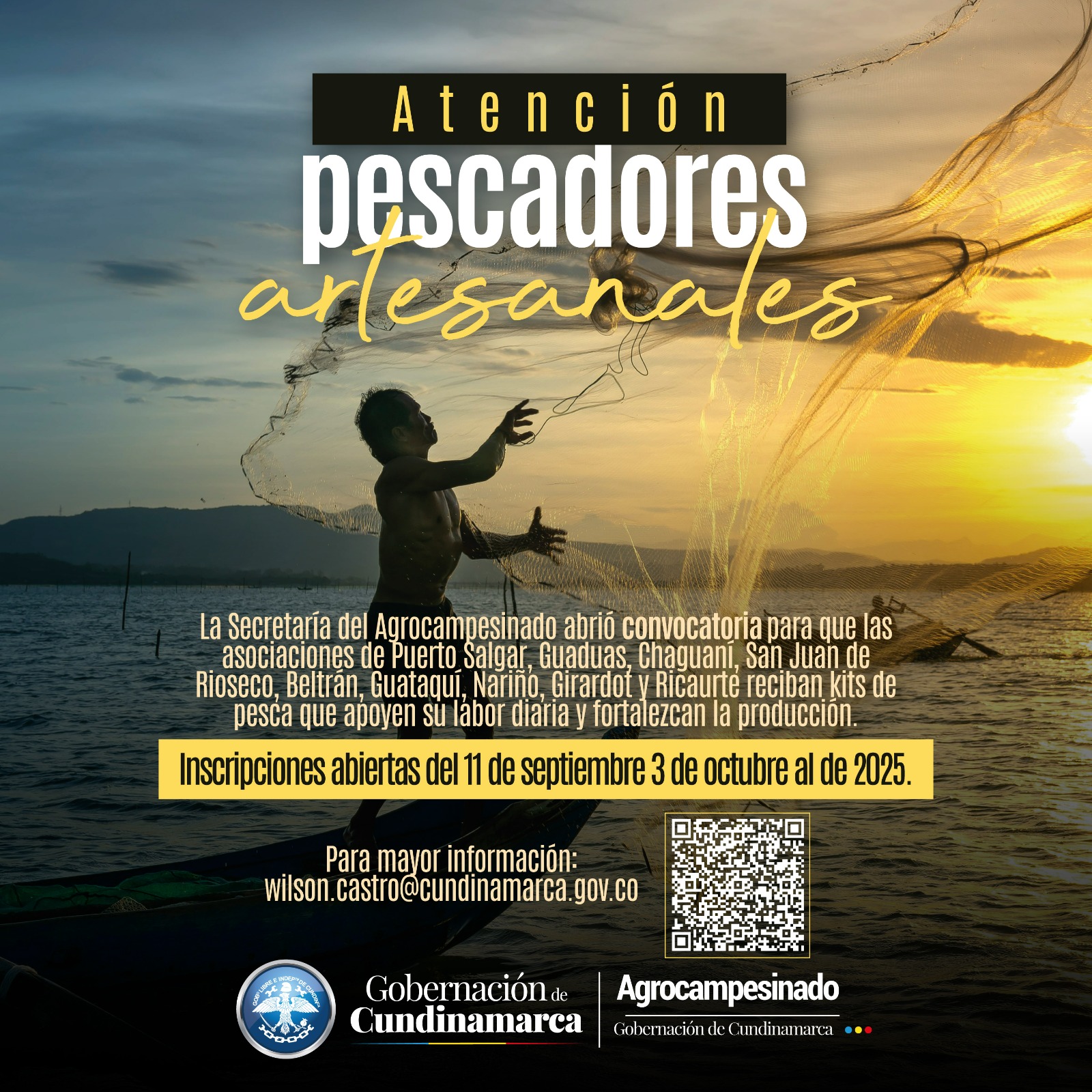 CONVOCATORIA PARA ASOCIACIONES DE PESCADORES ARTESANALES