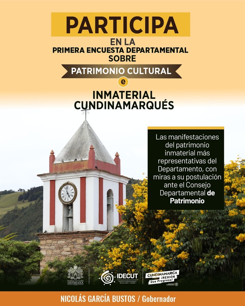 Ya está disponible la Primera Encuesta sobre Patrimonio Cultural e Inmaterial Cundinamarqués