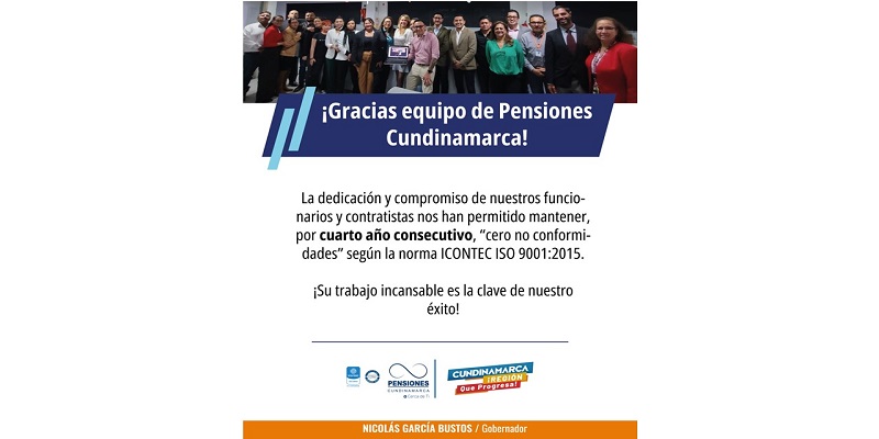 Cundinamarca, un cuatrienio de íntegro cumplimiento en procesos de pensiones