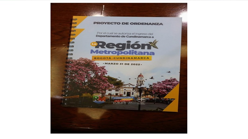 En estudio Proyecto de Ordenanza sobre ingreso del departamento a la Región Metropolitana Bogotá-Cundinamarca


