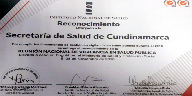 Cundinamarca, primera entidad territorial en vigilancia en salud pública
