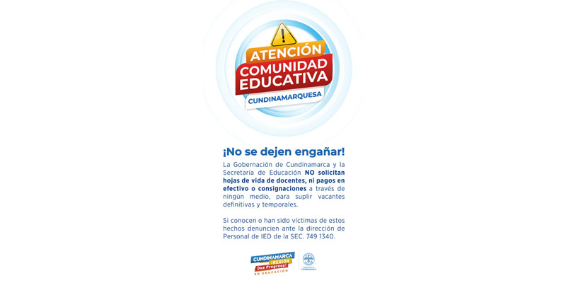 No se deje engañar con nombramientos de docentes en Cundinamarca