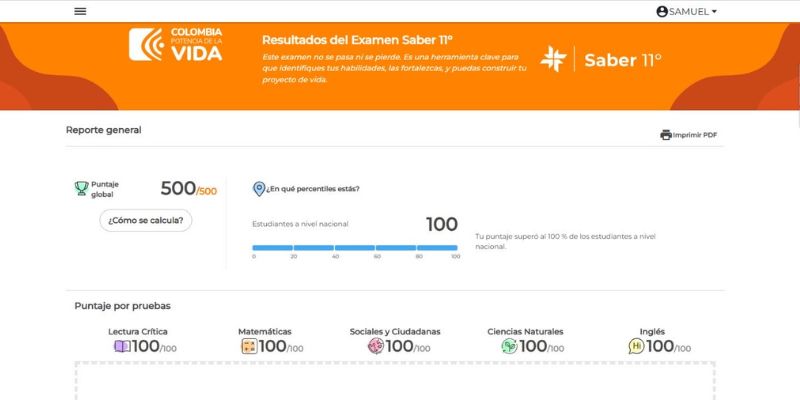 Gobernador Jorge Rey destaca logro histórico: estudiante de Fosca obtiene puntaje perfecto en las Pruebas Saber 11
