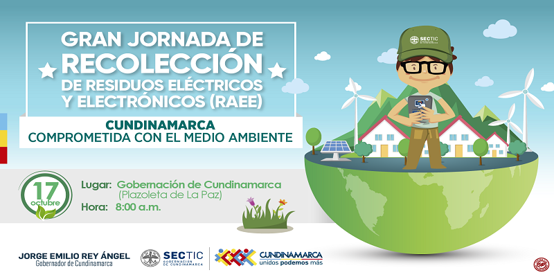 Cundinamarca comprometida con el Medioambiente; gran jornada de recolección de residuos eléctricos y electrónicos (RAEE)
