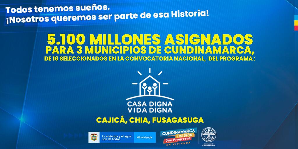 Más de $5.000 millones para vivienda digna en Cundinamarca




