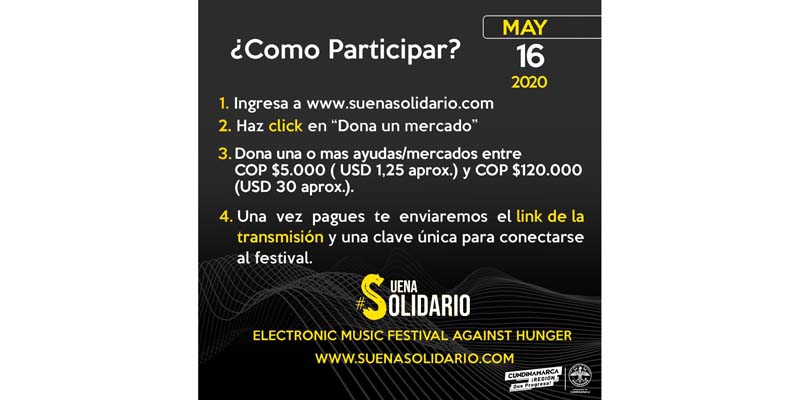 Cundinamarca apoya al festival de electrónica Suena Solidario



