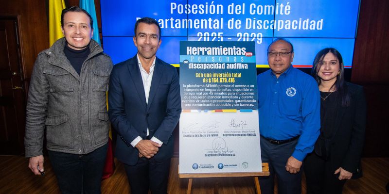 Gobernador Jorge Rey posesiona a los representantes del Comité Departamental de Discapacidad